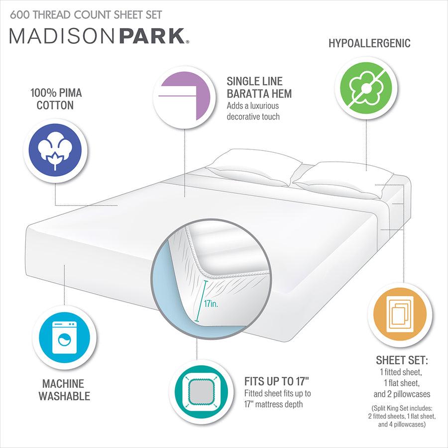 Olliix.com Sheets & Sheet Sets - Pima Cotton Sheet Set Sand MP20-7998