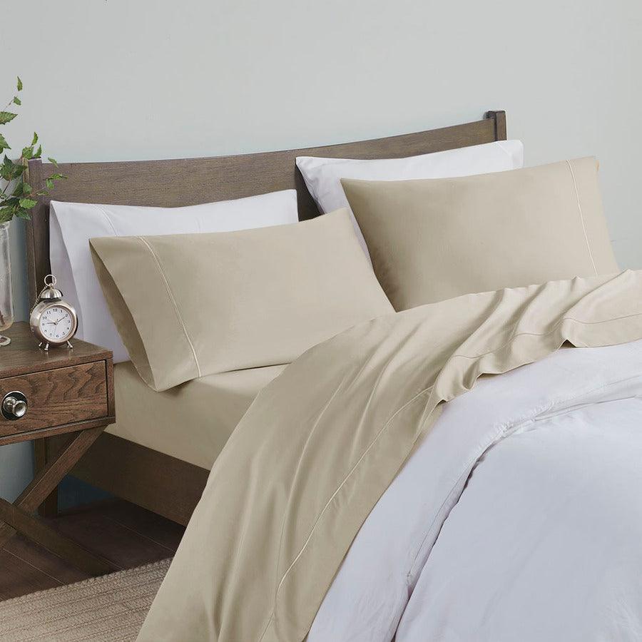 Olliix.com Sheets & Sheet Sets - Pima Cotton Sheet Set Sand MP20-7998
