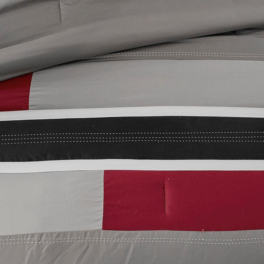 Olliix.com Comforters & Blankets - Pipeline Comforter Set Red Twin/Twin XL