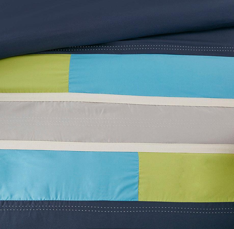 Olliix.com Duvet & Duvet Sets - Pipeline Full/Queen Duvet Cover Set Navy