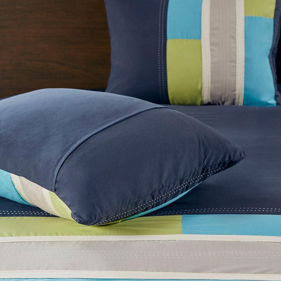 Olliix.com Duvet & Duvet Sets - Pipeline Full/Queen Duvet Cover Set Navy