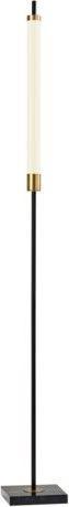 Adesso Floor Lamps - Piper LED Floor Lamp Black & Antique Brass