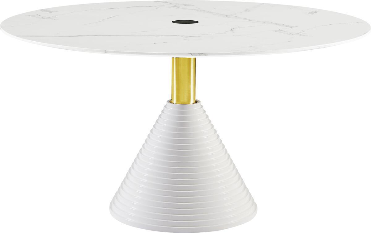 Tov Furniture Dining Tables - Piper White Round Dining Table