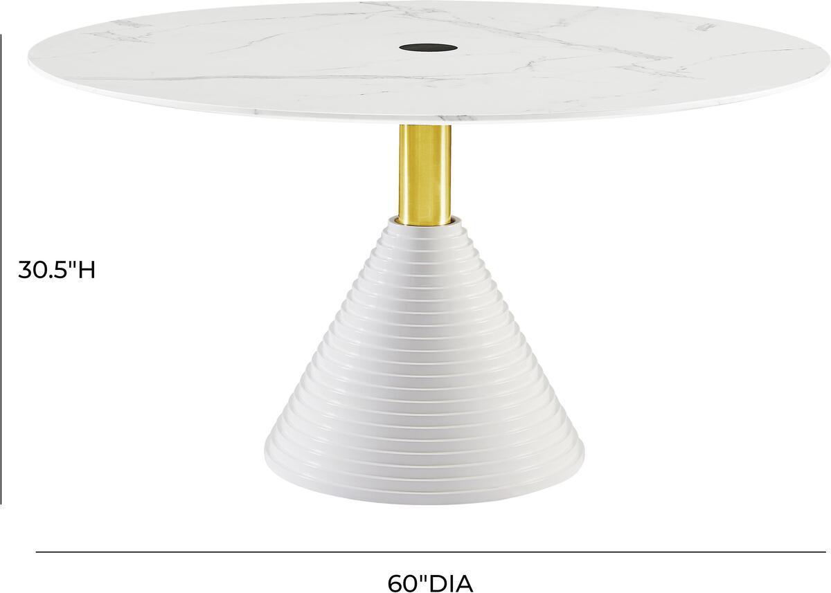 Tov Furniture Dining Tables - Piper White Round Dining Table