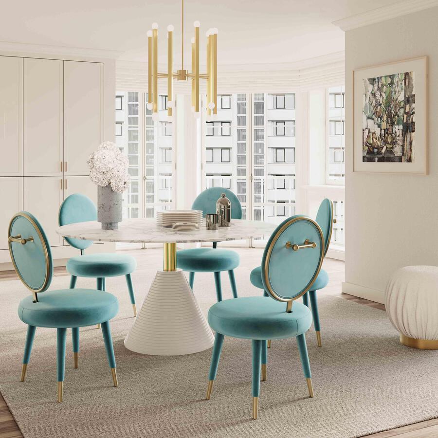 Tov Furniture Dining Tables - Piper White Round Dining Table
