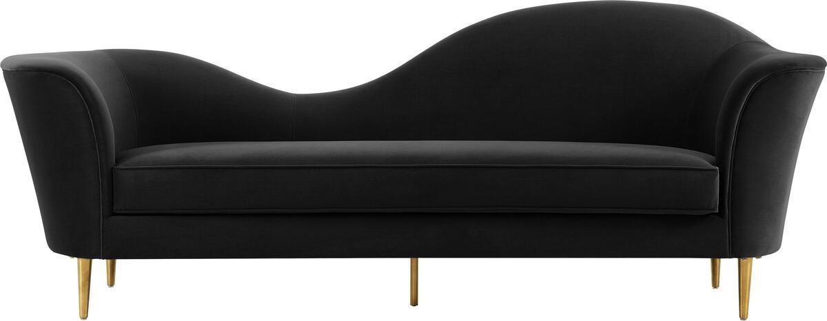 Tov Furniture Sofas & Couches - Plato Black Velvet Sofa