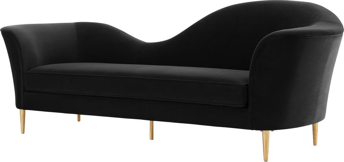 Tov Furniture Sofas & Couches - Plato Black Velvet Sofa