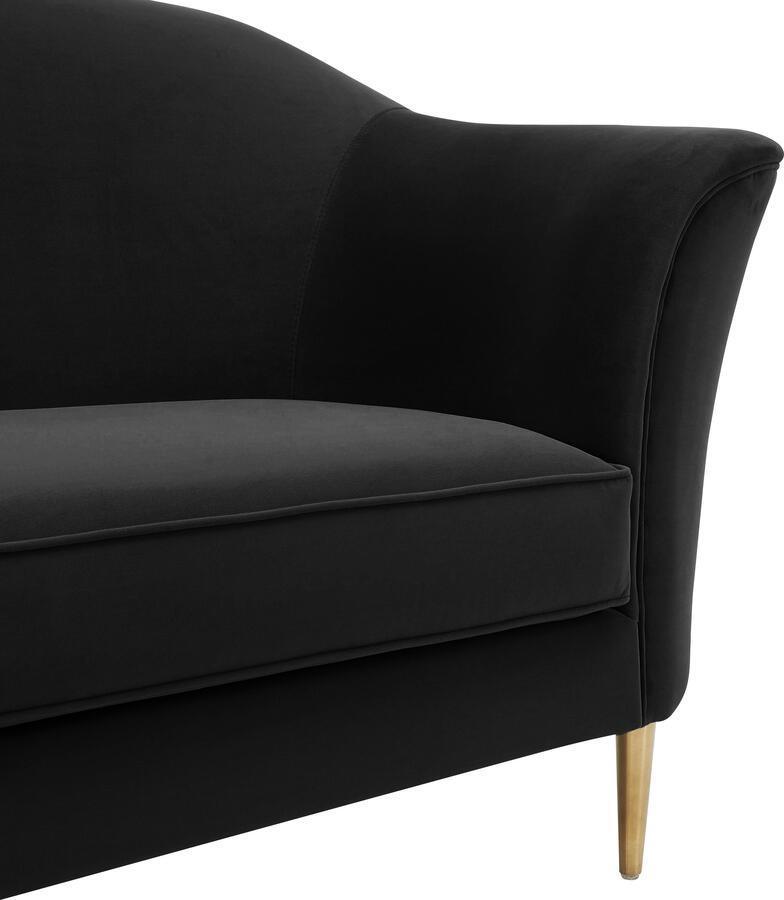 Tov Furniture Sofas & Couches - Plato Black Velvet Sofa