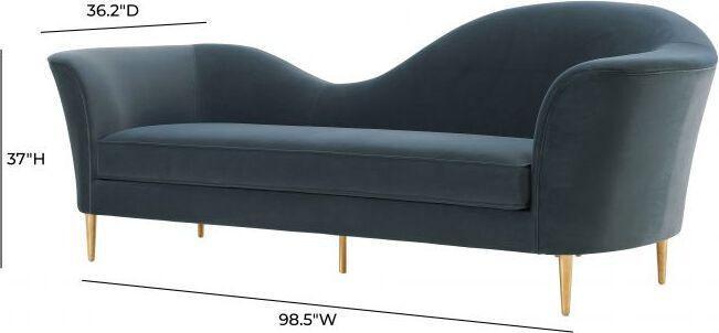 Tov Furniture Sofas & Couches - Plato Grey Velvet Sofa