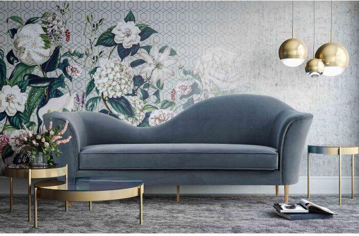 Tov Furniture Sofas & Couches - Plato Grey Velvet Sofa