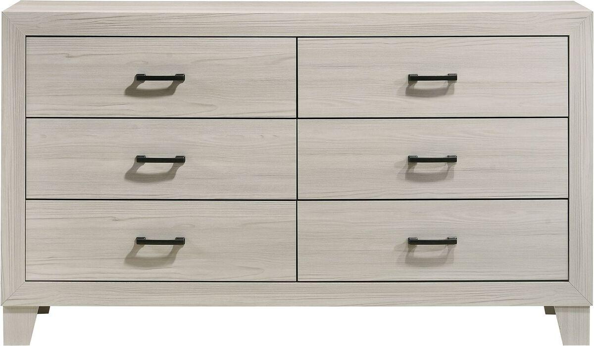 Elements Dressers - Poppy 6-Drawer Dresser in Gray
