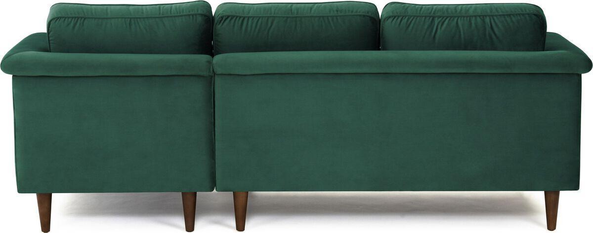 Tov Furniture Sectional Sofas - Porter Forest Green Velvet Sectional LAF