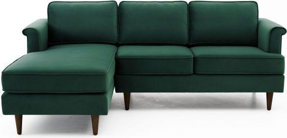 Tov Furniture Sectional Sofas - Porter Forest Green Velvet Sectional RAF