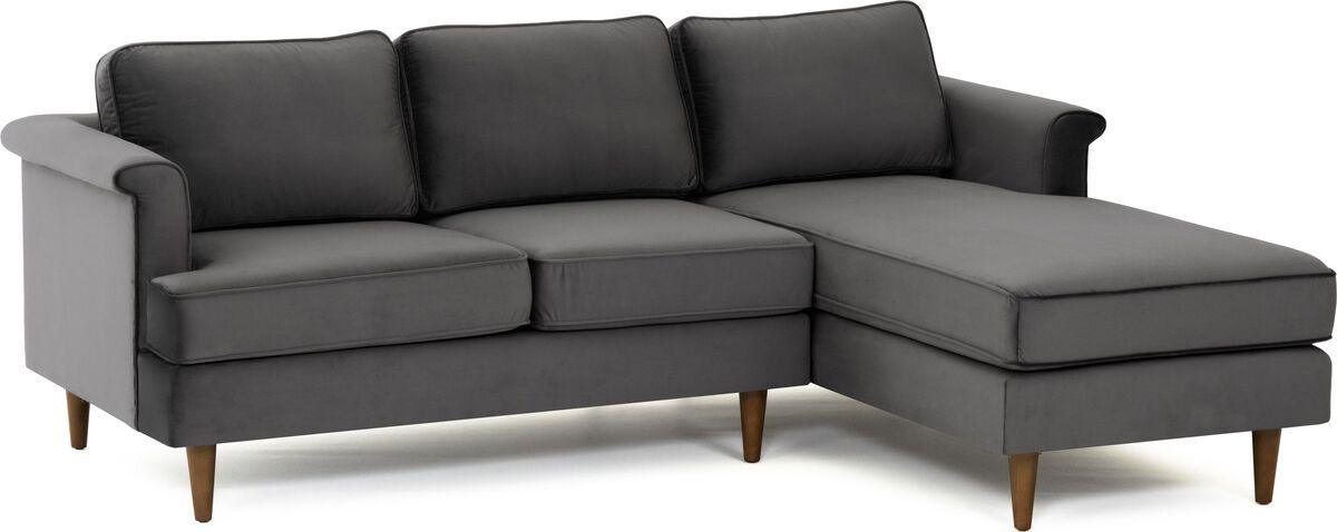 Tov Furniture Sectional Sofas - Porter Grey Velvet Sectional LAF