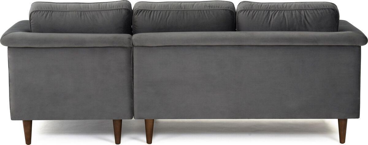 Tov Furniture Sectional Sofas - Porter Grey Velvet Sectional LAF
