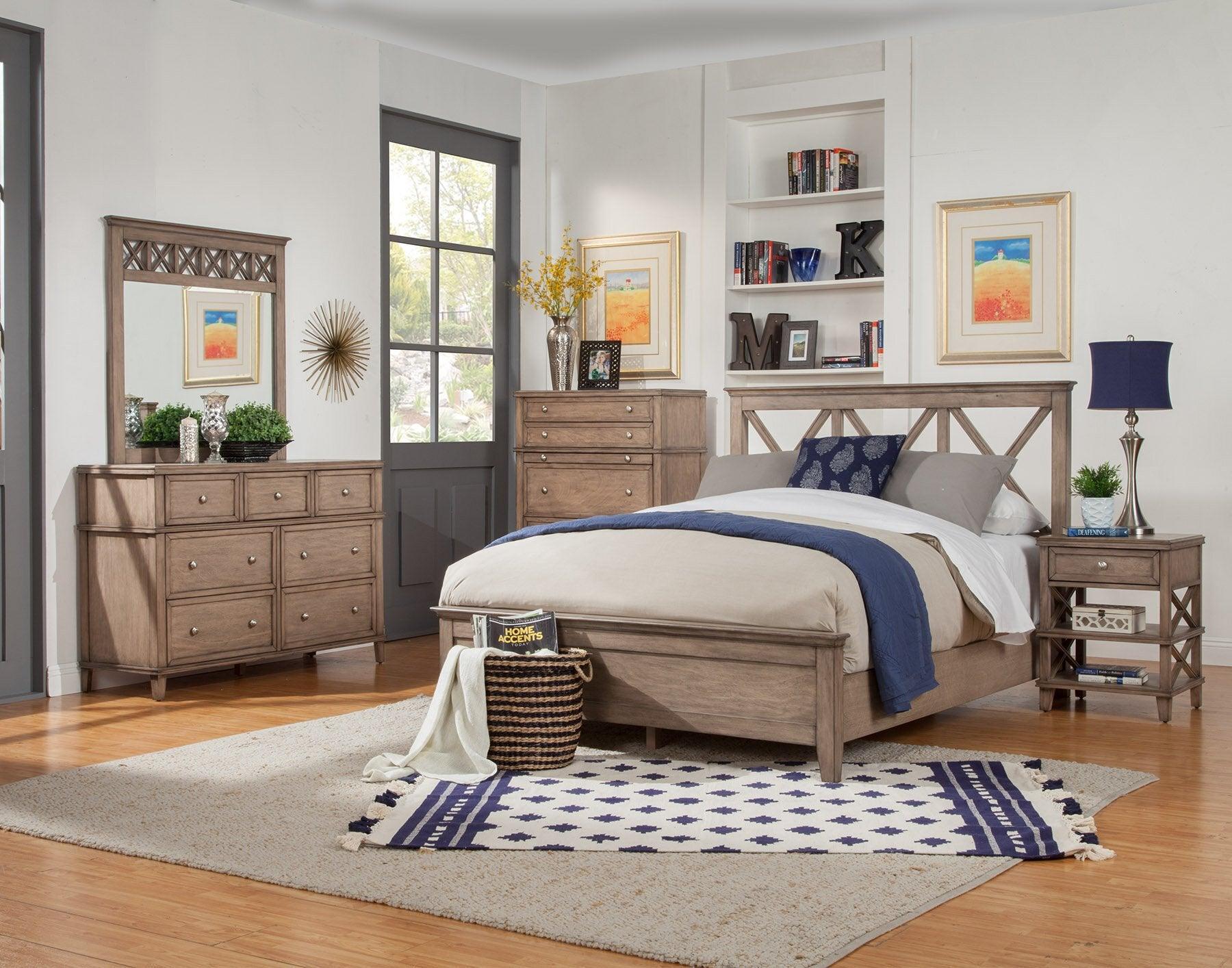 Alpine Furniture Beds - Potter Full Panel Bed French Truffle