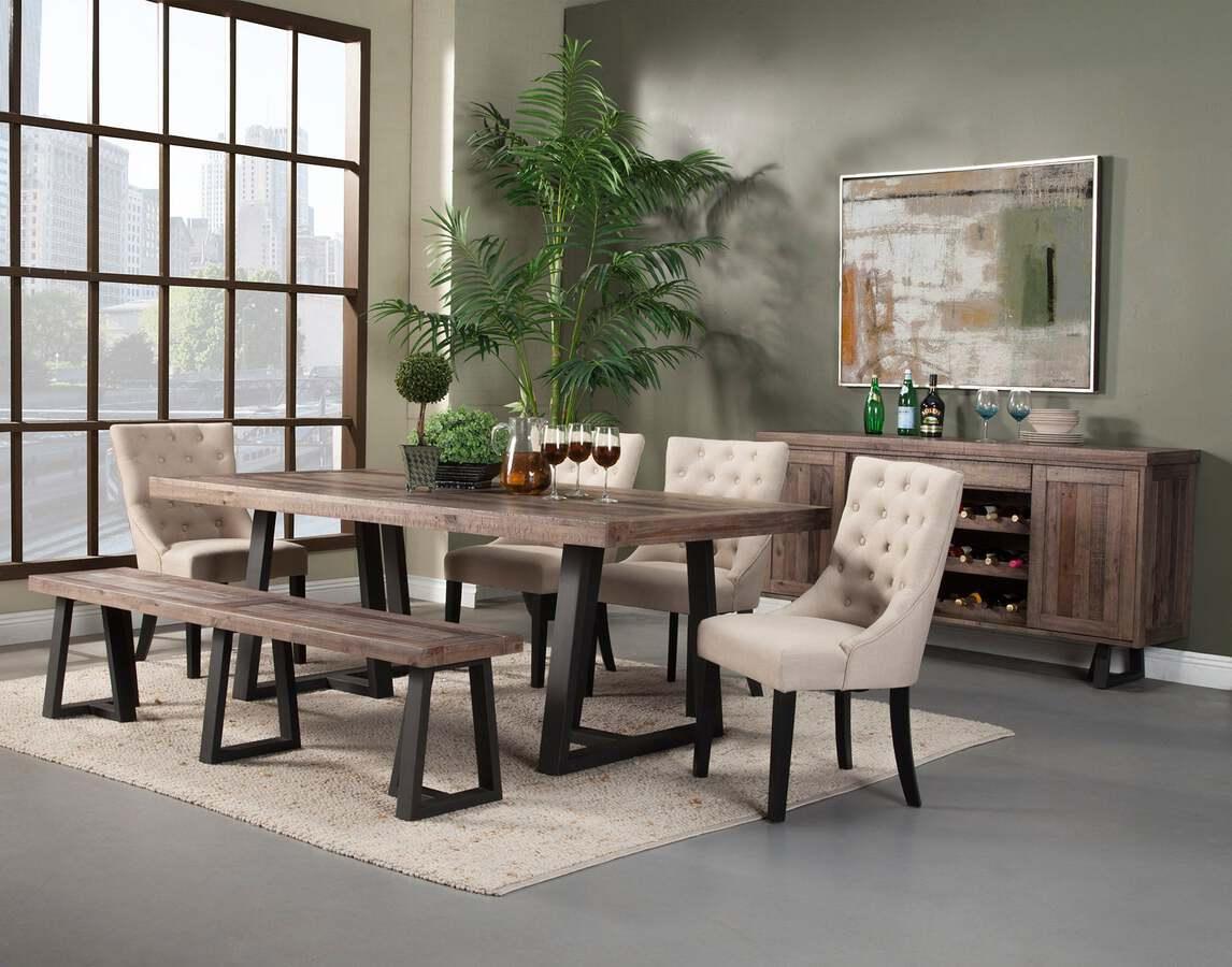Alpine Furniture Dining Tables - Prairie Rectangular Dining Table Natural/Black