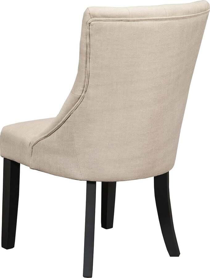 Alpine Furniture Dining Chairs - Prairie Upholstered Side Chairs Cream Linen ( Set of 2 )