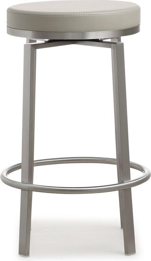 Tov Furniture Barstools - Pratt Grey Swivel Counter Stool - Set of 2 Gray