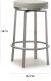 Tov Furniture Barstools - Pratt Grey Swivel Counter Stool - Set of 2 Gray