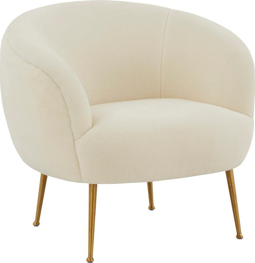 Tov Furniture Accent Chairs - Presley Faux Sheepskin Chair