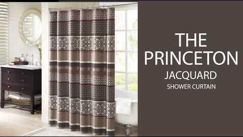 Olliix.com Shower Curtains - Princeton Jacquard Shower Curtain Blue