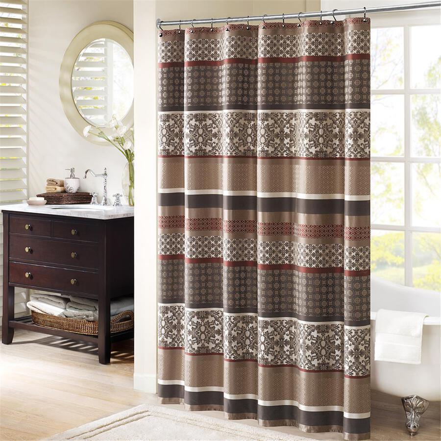 Olliix.com Shower Curtains - Princeton Jacquard Shower Curtain Red