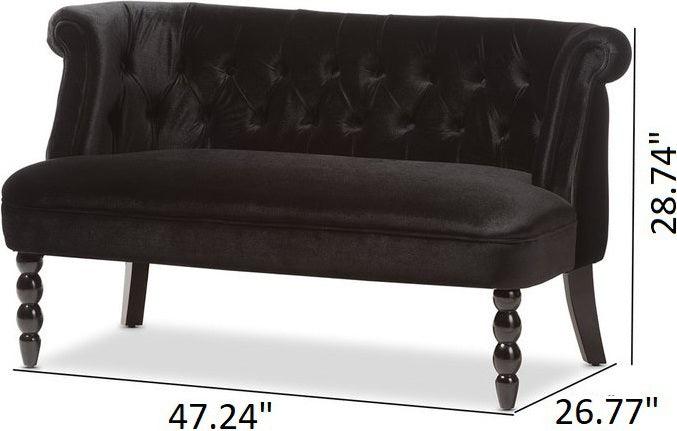 Wholesale Interiors Loveseats - Prinses Loveseat Black