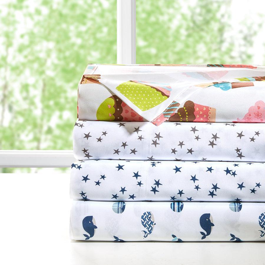 Olliix.com Sheets & Sheet Sets - Printed Sheet Set Twin Blue