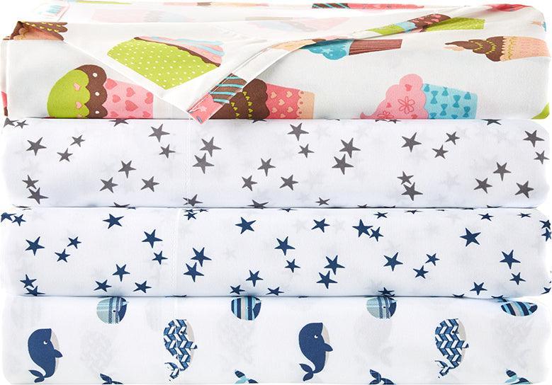Olliix.com Sheets & Sheet Sets - Printed Sheet Set Twin Blue