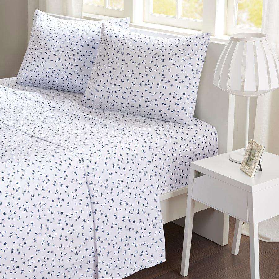 Olliix.com Sheets & Sheet Sets - Printed Sheet Set Twin Blue