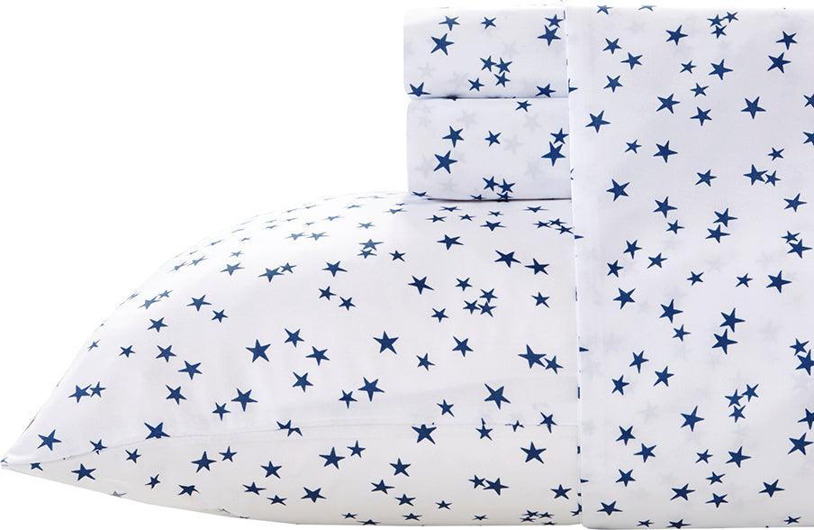 Olliix.com Sheets & Sheet Sets - Printed Sheet Set Twin Blue
