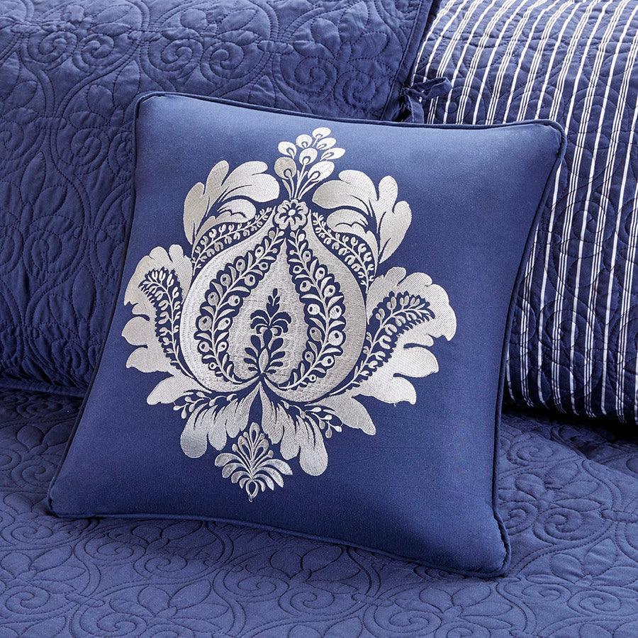 Olliix.com Comforters & Blankets - Quebec Daybed 6 Piece Reversible Daybed Cover Set Navy