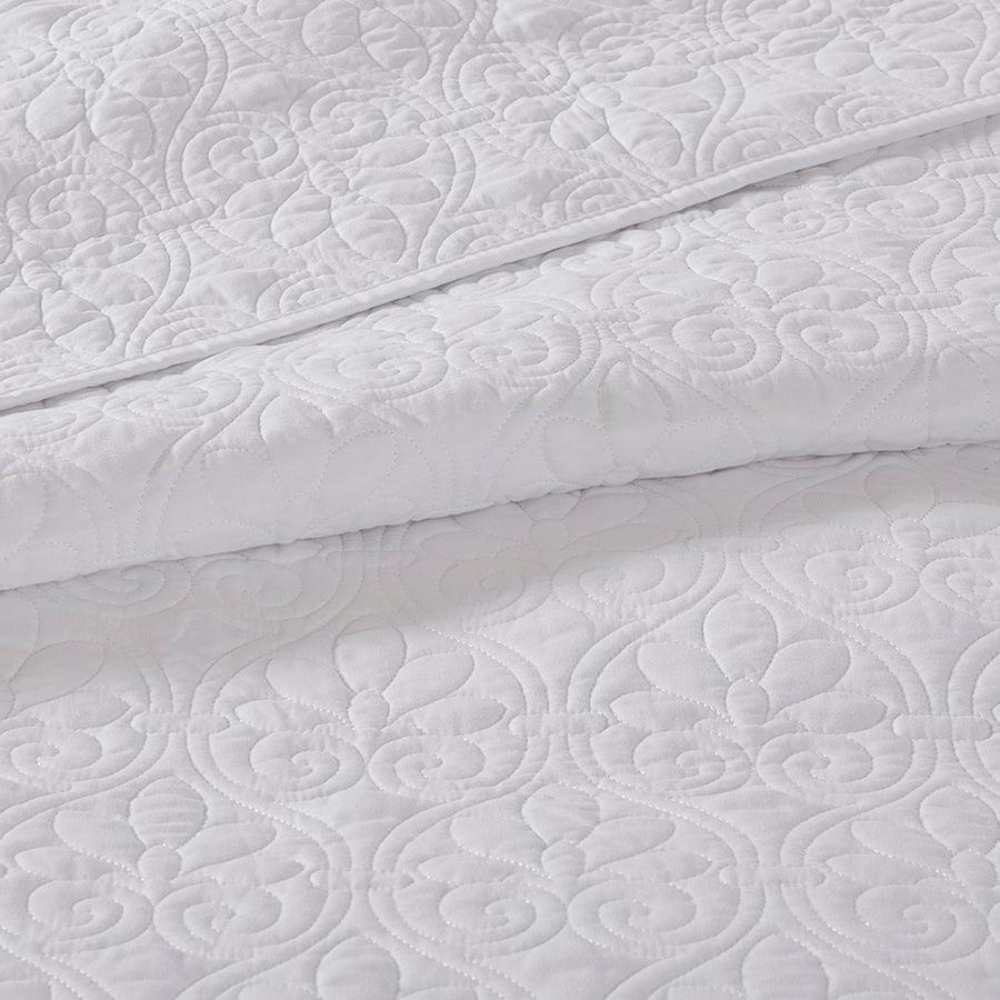 Olliix.com Comforters & Blankets - Quebec Full Reversible Bedspread Set White