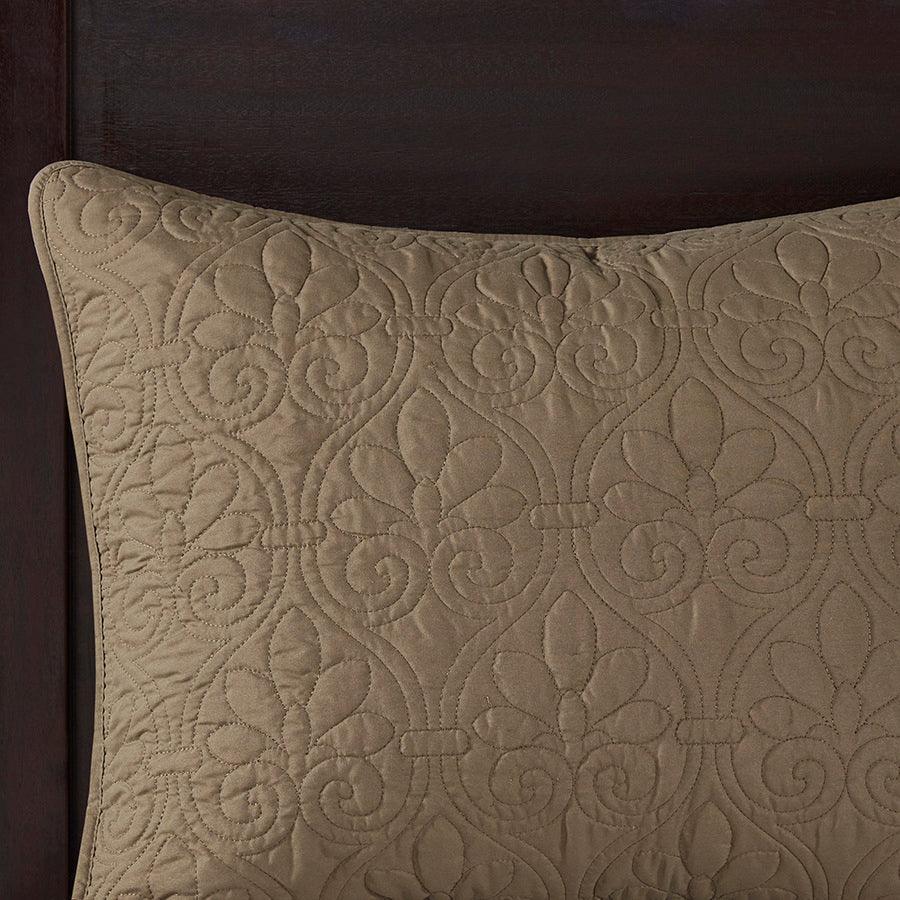 Olliix.com Comforters & Blankets - Quebec Full/Queen Reversible Coverlet Set Mocha