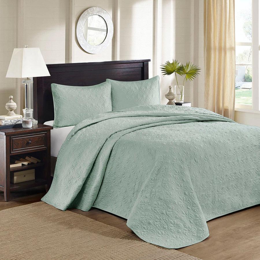 Olliix.com Comforters & Blankets - Quebec King Reversible Bedspread Set Seafoam