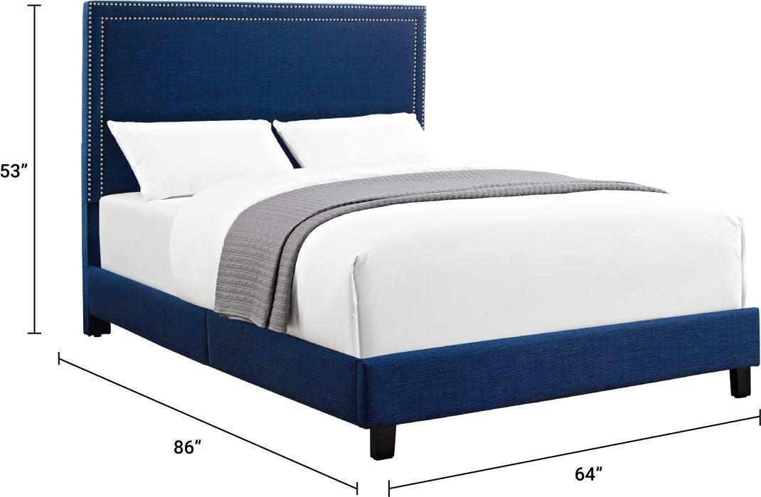 Elements Beds - Queen Platform Bed Blue