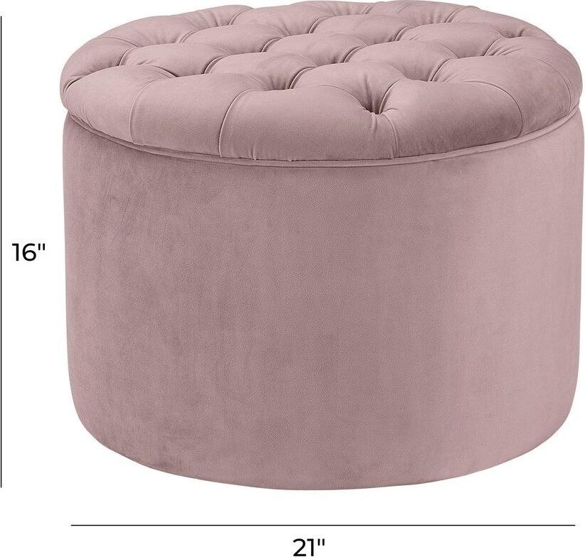 Tov Furniture Ottomans & Stools - Queen Storage Ottoman Blush