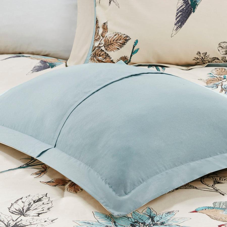 Olliix.com Comforters & Blankets - Quincy Mid-Century 7 Piece Comforter Set Khaki Cal King