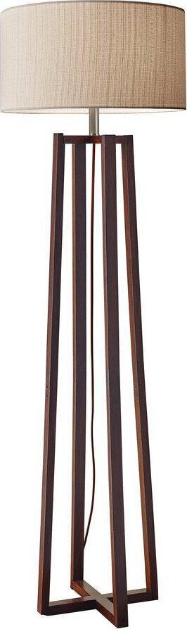 Adesso Floor Lamps - Quinn Floor Lamp Walnut