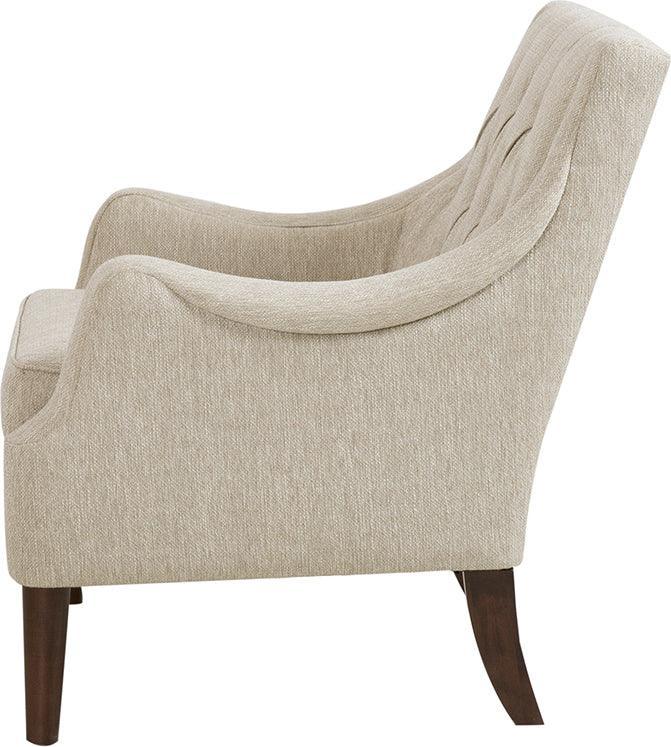 Olliix.com Accent Chairs - Qwen Button Tufted Accent Chair Beige