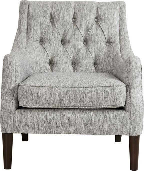 Olliix.com Accent Chairs - Qwen Button Tufted Accent Chair Gray