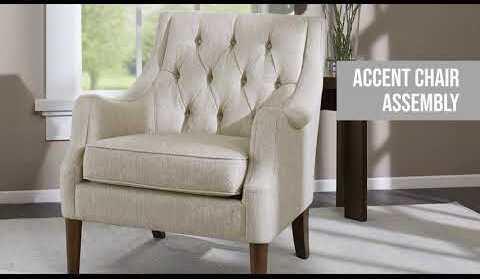 Olliix.com Accent Chairs - Qwen Button Tufted Accent Chair Navy