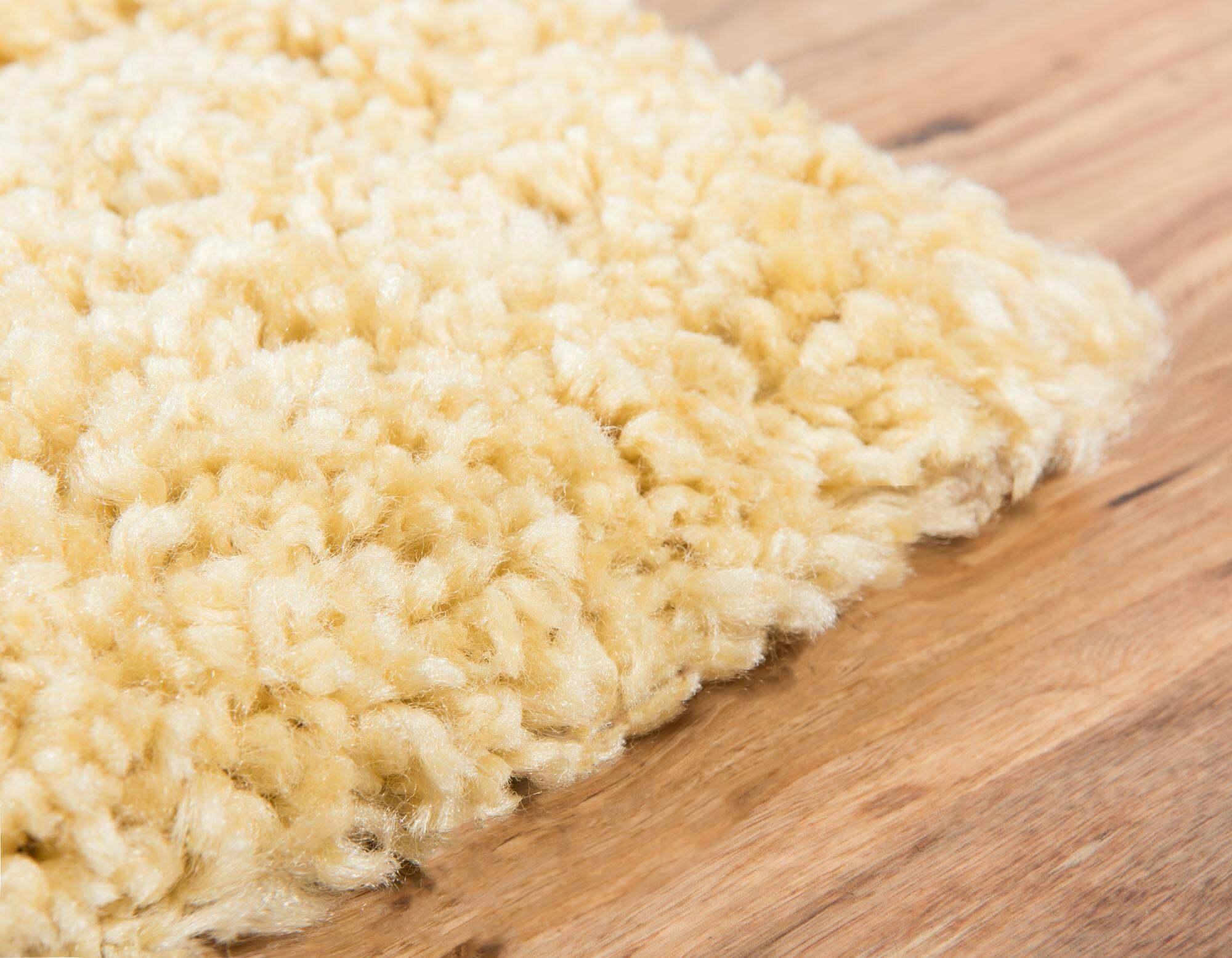 Unique Loom Indoor Rugs - Rabat Shag Rectangular 9x12 Rug Yellow & Ivory