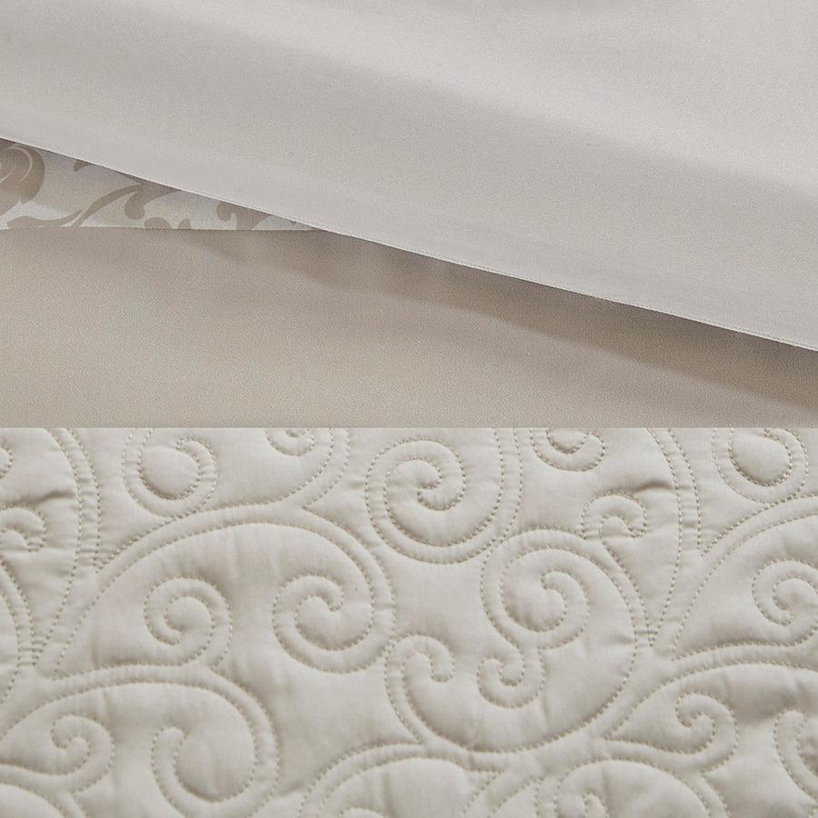 Olliix.com Comforters & Blankets - Ramsey Embroidered 8 Piece 26 " W Comforter Set Neutral Queen