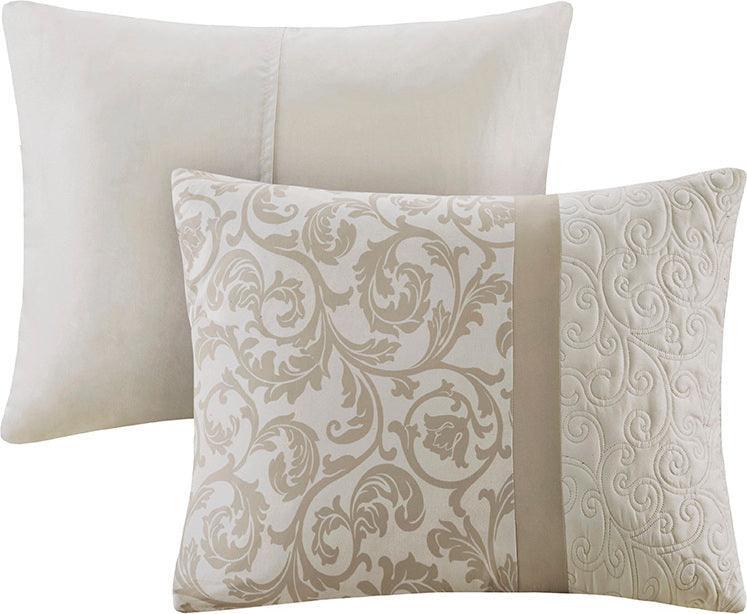 Olliix.com Comforters & Blankets - Ramsey Embroidered 8 Piece Comforter Set Neutral Cal King