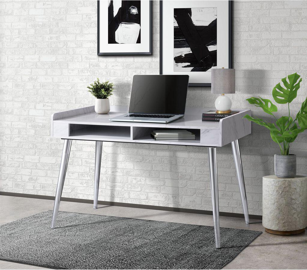 Elements Desks - Ravyn Desk in White Marble