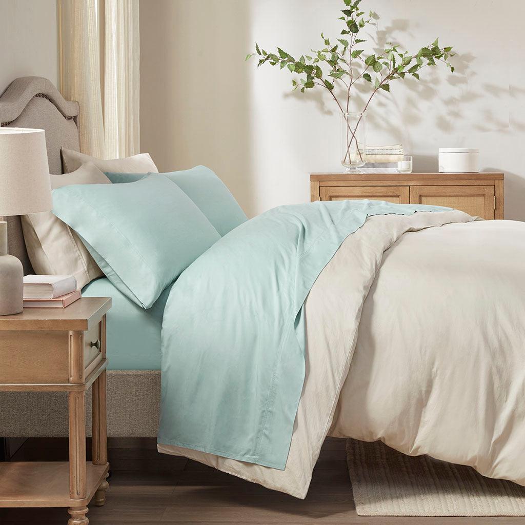 Olliix.com Sheets & Sheet Sets - Rayon from Bamboo California King Sheet Set Aqua