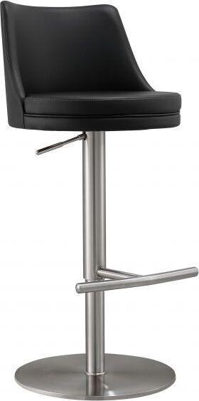 Tov Furniture Barstools - Reagan Black and Silver Adjustable Stool
