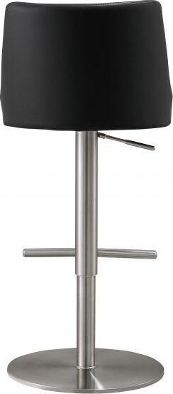 Tov Furniture Barstools - Reagan Black and Silver Adjustable Stool